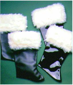 Professional Patent Leather Santa Claus Boot Tops