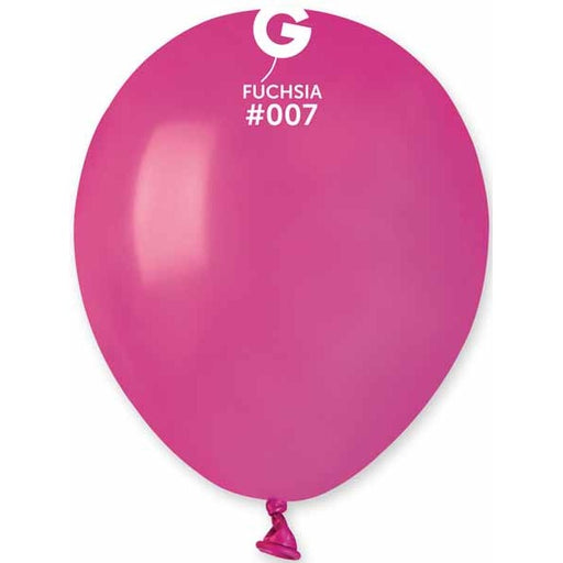 Gemar 5 Inch Fuchsia #007 Latex Balloons, 100 Count