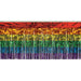 Rainbow Metallic Fringe, 15 Inches x 10 Feet