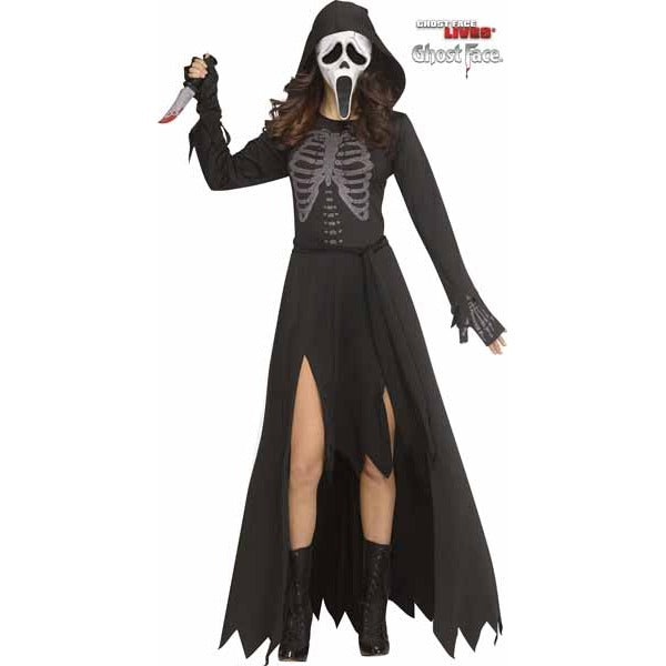 Skele-Stone Ghost Face Adult Costume, Large 12/14