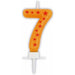 Stars Number 7 Birthday Candle