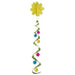 Jumbo Flower Whirl Hanging Decoration, 4 ft