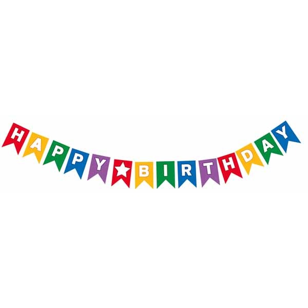 Happy Birthday Paper Pennant Banner
