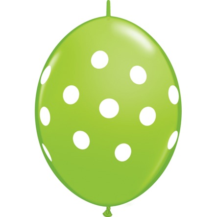 BIG POLKA DOTS LIME 12" QUICKLINK 50/BAG