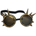 Gold Steampunk Goggles with Spikes