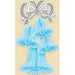 20-Inch Light Blue Bell Cluster Decoration
