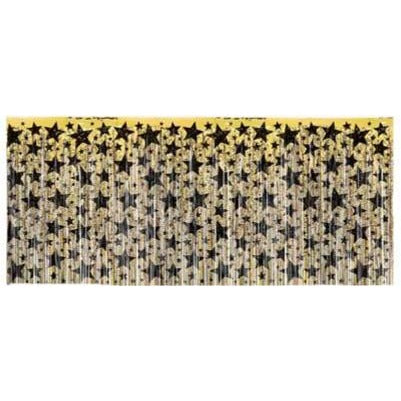 GOLD METALLIC STAR TABLE SKIRT 30"X14'