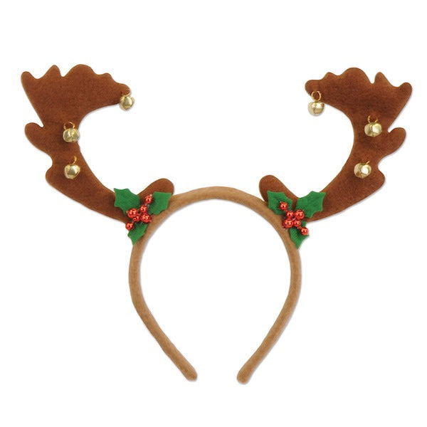 Reindeer Antlers Headband with Bells