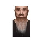 Black and Brown Beard, Mustache and Eyebrows Costume Set
