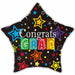 Congrats Grad Black Star Foil Balloon, 18 Inch