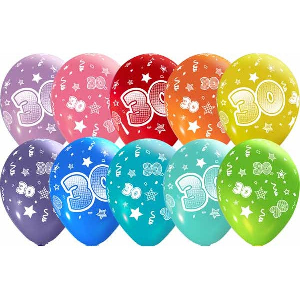 #30 NUMBERS-ALL-OVER 12" TRENDY ASST 50/B