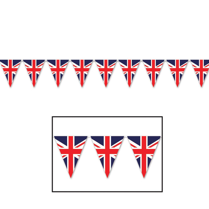 Union Jack Pennant Banner, 11 Inches x 12 Feet