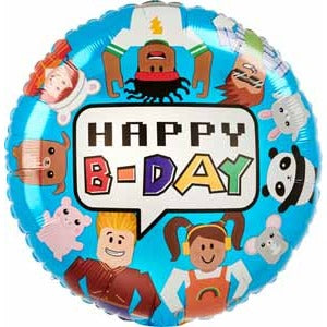 Happy Birthday Party Town 18-Inch Round Foil Balloon