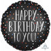 HBD TO U SATIN DOTS 18" RND S40 PKG