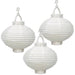 LIGHT UP PAPER LANTERN WHITE 3/PK