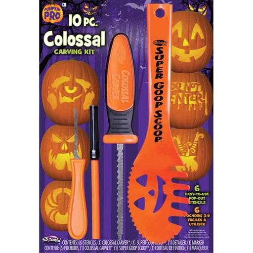 Fun World Colossal Pumpkin Carving Kit, 10 Pieces