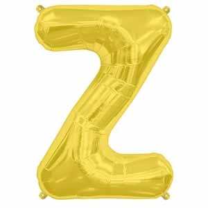 34-Inch Gold Letter Z Balloon