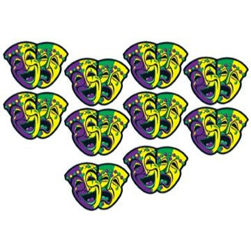 Mini Comedy & Tragedy Cutouts, 10 Count