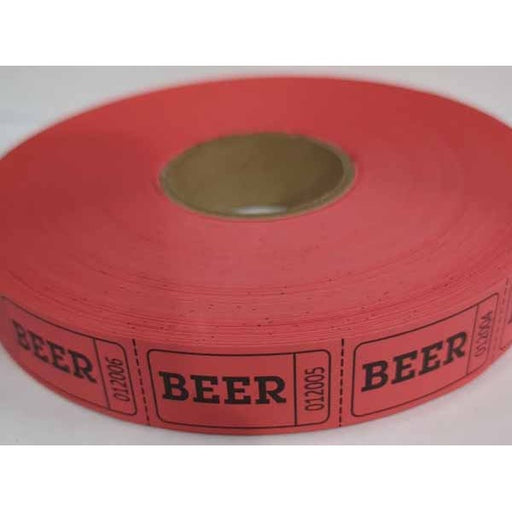 ROLL TICKETS 2000 BEER RED