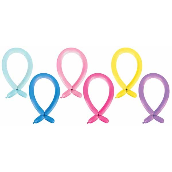 Anagram 260 Vibrant Assortment Latex Twisting Balloons, 100 Count