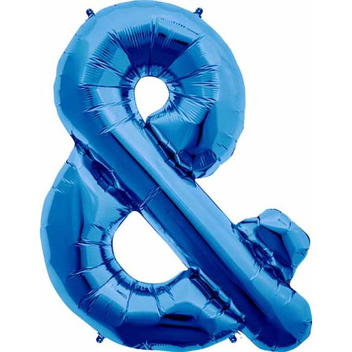 Blue Ampersand Symbol Balloon, 34 Inch