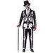 Suitmeister Men's Skeleton Grunge Black Suit, Medium