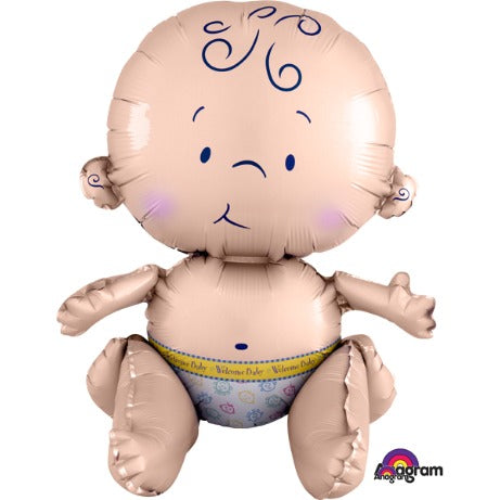 Sitting Baby Multicolour Foil Balloon