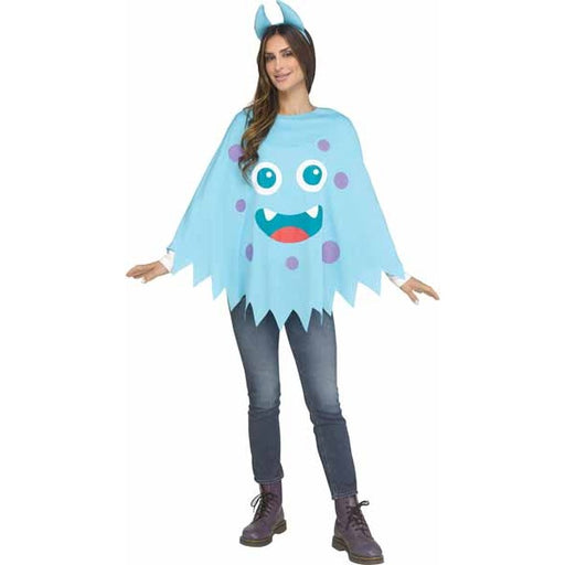 Blue Monster Poncho Adult Costume