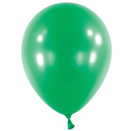 Anagram 5-Inch Metallic Green Latex Balloons, 100 Count