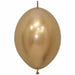 Sempertex Reflex Gold 12" Link-O-Loon Latex Balloons, 25 Pack