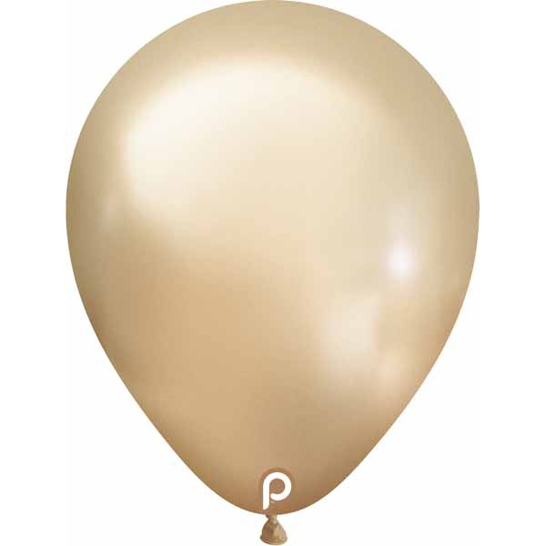 Prima Glam Champagne 11-Inch Round Latex Balloons, 50 Count