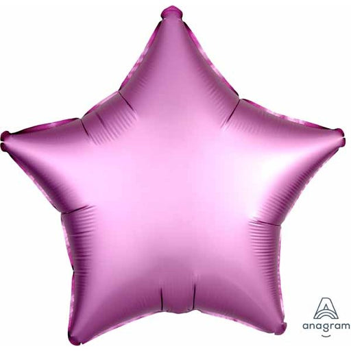 19" Flamingo Pink Satin Luxe Star Foil Balloon