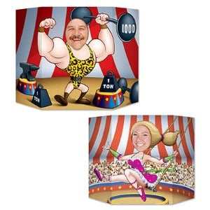 Double-Sided Circus Photo Prop, 37 x 25 Inches