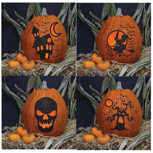 Glitter Stick 'n' Carve Pumpkin Decorating Kit, Assorted Designs