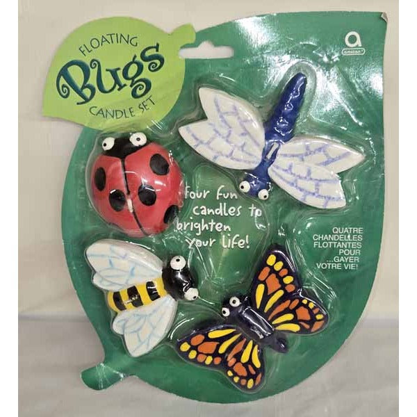 Assorted Insect Floating Candles, 4 Pack