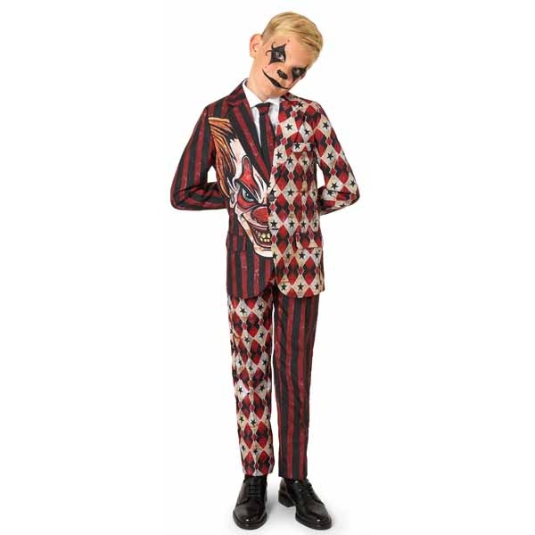 Suitmeister Boys' Scary Clown Red Costume, Medium