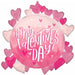 Happy Valentine's Day Pearl Shine 26-Inch Foil Balloon