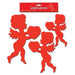 RED CUPIDS ASSORTED SIZES 6/PKG