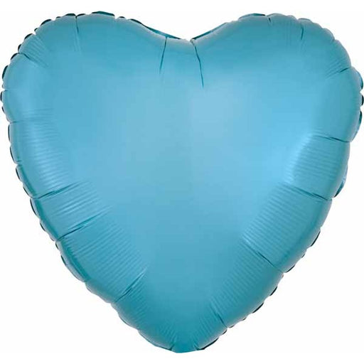 Caribbean Blue 18-Inch Heart Foil Balloon