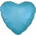 Caribbean Blue Heart Foil Balloon, 18 in