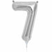 16-Inch Silver Number 7 Balloon