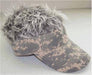 Light Camouflage Visor with Gray Hair