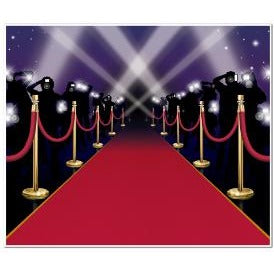 Red Carpet Insta-Mural Backdrop, 5 ft x 6 ft
