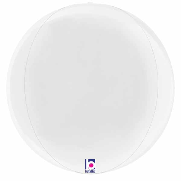 White Globe Foil Balloon, 11 Inch