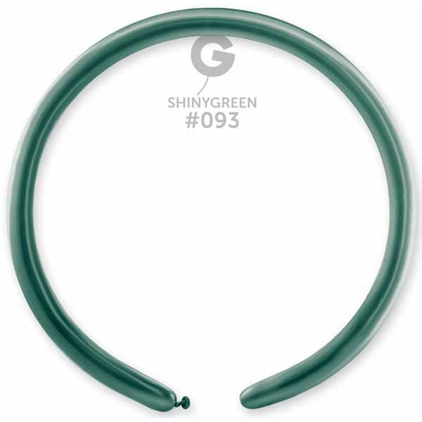 Gemar 260 Shiny Green #093 Twisting Balloons, 50 Pack