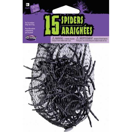 Creepy Creature Halloween Spiders, 15 Count