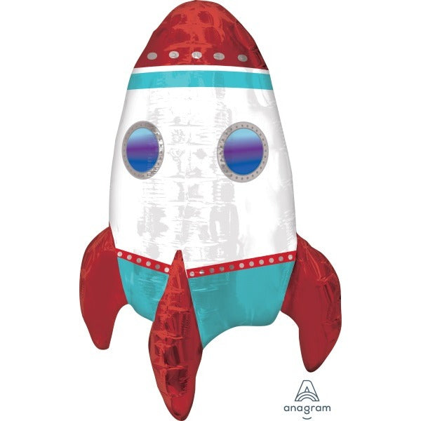 21-Inch Rocket Ship Foil Balloon