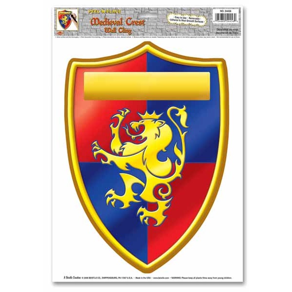 Medieval Crest Peel 'N Place Decoration