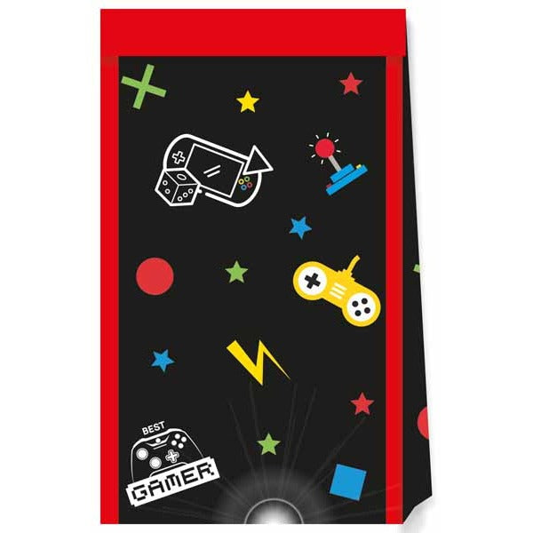 Gaming Party Paper Favor Bags, 4 Pack
