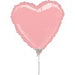Pastel Pink Heart Foil Balloon, 4 Inch